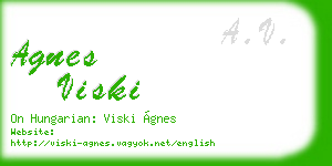 agnes viski business card